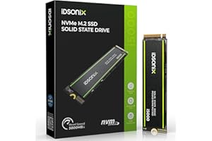 IDSONIX SMART INTERACTIVE iDsonix i5000 SSD 1TB NVMe M.2 PCIe 4.0x4, 5000 MB/s in lettura, 3500 MB/s in scrittura, SSD Interno Per giochi e editing video, Compatibile con Notebook e PC Desktop