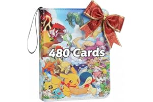 HYSINSE Album per cromos carte da collezione per giochi di carte collezionabilidi 480 buste da gioco,per TCG,regalo per ragazzi e ragazze,album toploader per pokemon tcg
