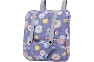Bebamour Mochila portamuñecas, 100% algodón, Mochila Infantil para Guardar Accesorios de muñecas(Purple Flower)