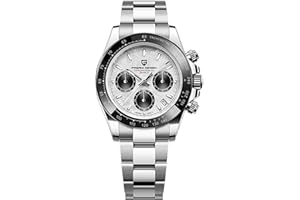 PAGRNE DESIGN Pagani Design Orologio da uomo in vetro zaffiro, cronografo in acciaio inox, impermeabile, luminoso, movimento giapponese, orologio al quarzo da uomo…