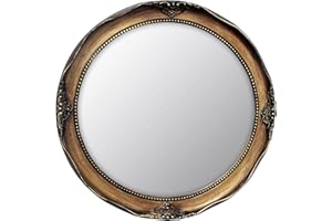 Funerom Vintage 31 cm Decorative Wall Mirror Hanging Mirror Round Antique Gold