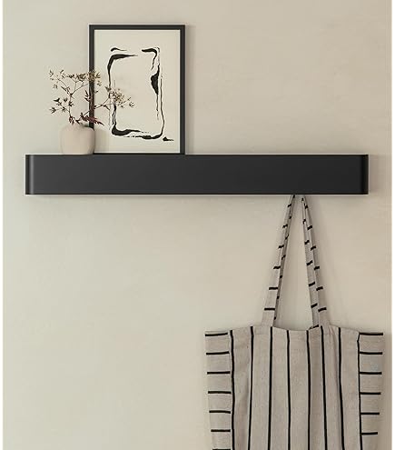 KAZAI. Wandgemonteerde Kapstok 'Toke' | Moderne Kapstok met Verborgen Wandhaken | Kapstokpaneel van Massief Houtfineer | Wit