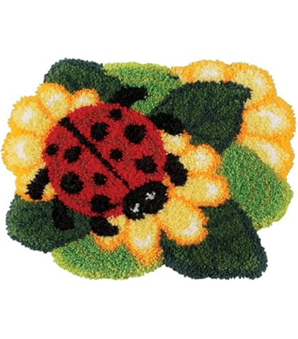 Kit Tapis Au Point Noué,Tapis Point Noué Kit,Kit De Loquet De Broderie Au Point Noué Pour Tapis De Sol Création De Tapis