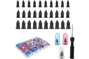 Sinbana 85pcs Tire Repair Rubber Nail Kit, 3 Sizes Tyre Puncture Plug Repair Screws with 3 Color Protective Case and 1 Screwdriver Practical Accessories Tool for Motorcycle Car Truck Tractor