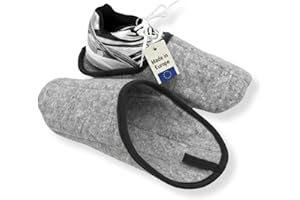 Pantoffelmann Museumspantoffeln mit/ohne ABS Sohle I Überziehbare Filzpantoffeln für Handwerker I Besucherhausschuhe zum Schutz vor Schmutz & Kratzern I Waschbare Gäste-Hausschuhe