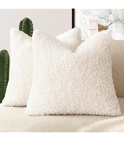 OYIMUA Set Di 2 Federe Per Cuscino In Finta Pelliccia Beige, 40x40 Cm: Morbidezza Per Divano E Camera