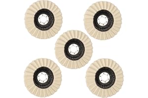 Forhome 125 mm x 22.2 mm Felt Polishing Fan Disc, Wool Felt Polishing Disc, Shiny Polishing Disc, Extra Thick Polishing Disc Pad for Angle Grinder Sanding and Polishing of Paint, Wood, Plastic