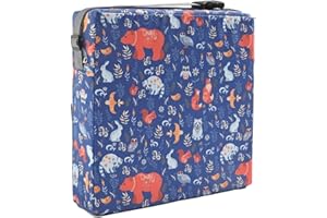 NIKTULE Cuscino del Sedile Rialzo per Sedia da Pranzo - Rialzo Regolabile smontabile e Lavabile con Cinghie, Stampato colorato, Cuscino per Sedia da Pranzo per Neonato e Bambino