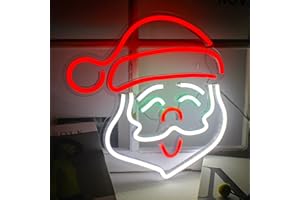 ‎INEONLIFE Ineonlife Weihnachtsmann Leuchtreklame Weihnachten Neonlichter Led Neon Wandleuchte Acryl Led Neon Schild für die Wand USB Einzigartiges Nachtlicht für Weihnachtsfest Dekorationen Bar Party Zeichen