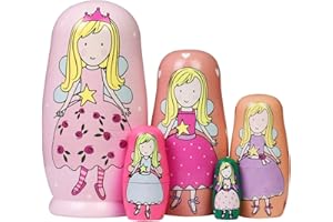 HYCLES Nesting Dolls for Kids for Kids Xmas Gifts Matryoshka for Boys Girls Wooden Toys Angel