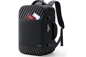 Lekespring Mochila Viaje Cabina Avion 40x20x25 Mujer Ryanair Equipaje de Mano 40x20x30 Mochila Viaje para Portatil 14 Pulgadas Impermeable Bolsa de Viaje para Trabajo, Escuelas (20L, Negro)