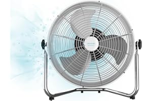 Cecotec Industrie-Ventilator EnergySilence 4500 GyroPro, 110 W, Automatische Schwenkfunktion, 3 Geschwindigkeiten, Kupfermotor, Einstellbar, Verchromte Oberfläche