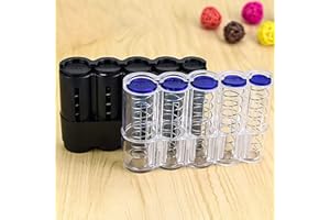 Miawtro 5-Loch-Euro-Münzbox, Große Kapazität Kleingeld Sortierer Mit Federn, Sichtbar Seitenlochbohrung Münzspender Euro, Kleingeld Sortierer for Kellner, Taxifahrer Und Marktverkäufer