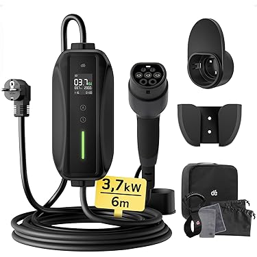 EVSEdesigner Cargador EV Tipo 2 Schuko Portátil Wallbox con Bolsa de