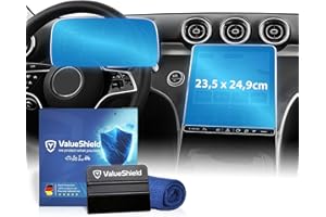 ValueShield Anti-Fingerabdruck Displayschutzfolie Matt passend für Mercedes GLC X254 2022-2029: 12,3"+11,9" Tacho, Radio, Multimedia, Navi, Bildschirm, Infotainment Touchscreen Entspiegelung
