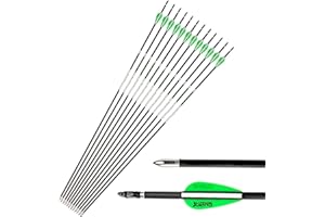 Elkrich 31 Inch Carbon Arrow Practice Hunting Arrows Spine 600 700 800 900Targeting Arrows for Compound & Recurve Bow