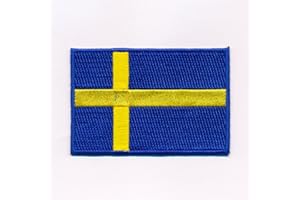HEGIBAER 0641 B Patch écusson thermocollant motif drapeau de la Suède 30 x 20 mm