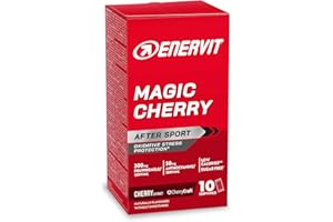 Enervit Magic Cherry, Suplemento con Extracto de Cereza, Antioxidante, Para la Recuperación Muscular y Esfuerzos Intensos, 300mg de Polifenoles, 50mg de Antocianinas, Sin Azúcar, Vegano, 10 Sobres