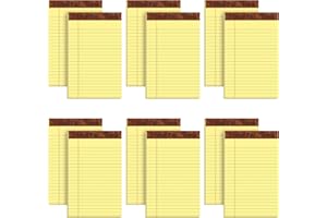TOPS 5 x 8 blocchetti legali, confezione da 12, marca The Legal Pad, a righe strette, carta gialla, 50 fogli per blocco, realizzati negli Stati Uniti (7501)