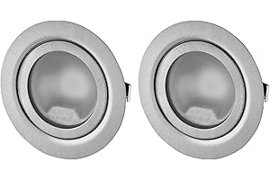 ADAKAT Zestaw 2 sztuk, w pełni metalowy reflektor do zabudowy G4 12 V, szklana pokrywa