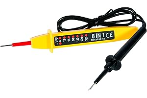 Electraline 58200 Testeur 8 Fonctions 6-400 V Noir/Jaune