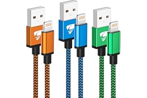 iPhone Ladekabel 2M 3Pack, Lightning Kabel [MFi Zertifiziert] Ladekabel iPhone Schnellladekabel Nylon iphone Kabel Fast USB Lightning Kabel für iPhone 14 13 12 11 Pro Max Mini XS X 8 7 6 6s Plus 5 SE