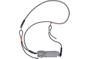 PGYTECH Kamerarem för DJI Osmo Pocket 3/Pocket 4/4P/Xtra Muse, Solo-Svart | 2-i-1 Halsrem & Handledsrem med Mini Snabbfäste, Handvävd Höghållfast Snöre, Max 10kg Belastning, Justerbar