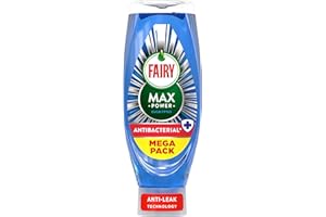 Fairy Max Power Washing Up Liquid Antibacterial 730ML, Easy and Effortless Cleaning, Even On Your Greasiest Pots and Pans