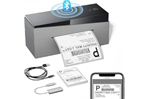 Memoking Drukarka etykiet Bluetooth DHL, przenośna drukarka termiczna 4 x 6 etykiet wysyłkowych dla małych firm, drukarka 249-BT do eBay, Etsy, UPS, USPS, Amazon, Royal Mail, Hermes, Shopify, FedEx