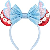 HB133 Oreilles de souris Arc Bandeaux Halloween Sequin Oreilles de souris Bandea