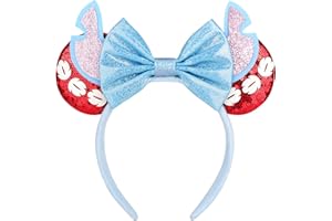 DRESHOW Oreilles de Souris Arc Bandeaux Paillettes Décoration de Fête Cosplay Costume pour et Femmes