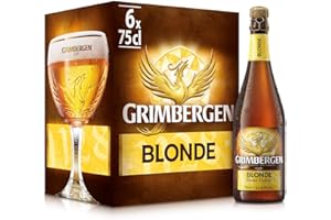 Grimbergen Blonde, Cassa con 6 Bottiglie da 75cl, Birra d'Abbazia Blonde Ale, Gusto Morbido e Fruttato, Gradazione Alcolica 6.7% Vol.
