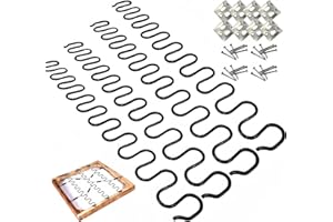 KMERCE 4 molle di ricambio per divano, kit di riparazione di molle per divano, divano e mobile di imbottitura, clip a molla e viti in dotazione, diametro del filo 4,0, lunghezza 45 cm