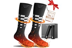 COMFY MATE ComfyMate Calcetines Calentados con 2 Pack de Calentadores de Manos Recargables, Calcetines con Calentador de Manos Eléctrico Máx. 70 ℃, Regalos Idea Tech para Hombres, Mujeres, Pesca, Golf, Caza