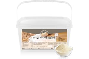 ‎GOLDEN PEANUT GOLDEN PEANUT Vital Weizengluten 5 kg - natürliches Verdickungsmittel rein pflanzlich, Weizeneiweiß, Seitan, kalorienarme Speisestärke, Backen, Kochen