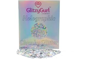 20g Holographic Chunky Glitter GlitzyGurl Festival Glitter Cosmetic Face Body Hair Nails