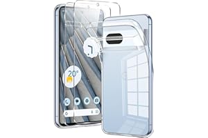 Votvloay für Google Pixel 7a 5G Hülle 6,1", mit 2 Stück Panzer Schutz Glas, Ultra Dünn Weich TPU Silikon Transparent Handyhülle Stoßfest Kratzfest Crystal Schutzhülle für Google Pixel 7a, Durchsichtig