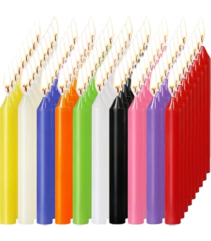 Bougies Pyramides Naturelles - Lot De 100 Pièces (1,4 X 7,4 Cm) Pour Décorations De Noël Et Loisirs Créatifs
