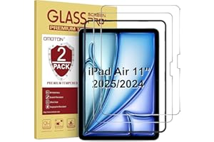 OMOTON für iPad Air 11 Zoll (2025/2024) für Panzerglas, für iPad Air 7/6. Generation (M3/M2) Schutzfolie, 9H Härte Folie kompatibel mit 11" iPad Air 2025 M3/2024 M2, 2 Stück