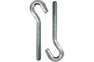 DOJA BARCELONA DOJA Industrial | Gancho con Rosca | M8 x 60 | PACK 5 | Acero Forjado | Ganchos de Techo y Pared con Tornillo | Ganchos Atornillables | Taco con Gancho | Gancho de perno | Tornillos para colgar