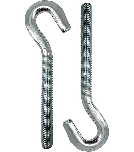 Metrische L-Haken Set Mit Muttern - Stahl Verzinkt Für Wandmontage