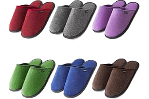 GURGER Unisex Gästehausschuhe Set Waschbar Antirutsch Hochwertige Filz Gästepantoffeln, In verschiedenen Farben und Größen Erhältlich