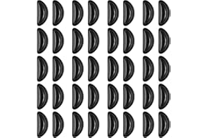 JIEYAO 20 par czarnych nosków do okularów, 3 mm, samoprzylepne noski do okularów, miękkie silikonowe uchwyty do okularów, antypoślizgowe ochraniacze na noski, wymienne nakładki na nos w komorze