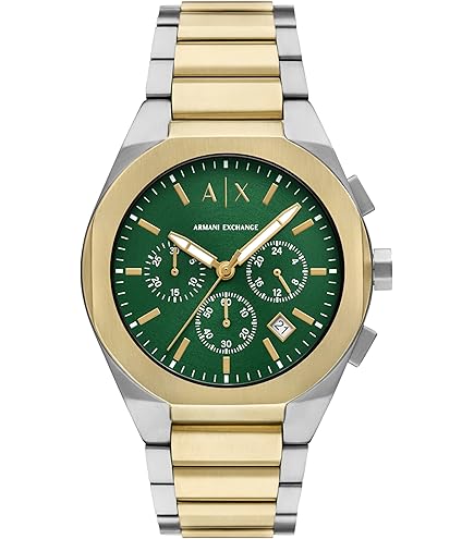 Armani Exchange AX1737 Men\'s Watch - Gold-Tone Stainless Steel Bracelet, Gray Di Armani Exchange Stainless Steel Analog Gray Dial Men Watch  main image 3