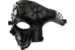 Ubauta Steampunk Metal Cyborg Venezianische Maske, Maskerade Maske für Halloween Kostümparty/Phantom der Oper/Mardi Gras Ball