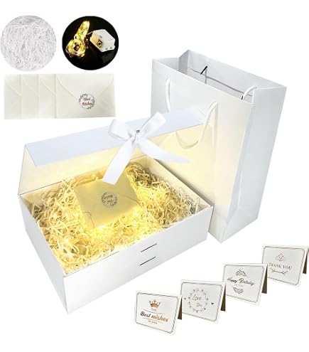 Your Design Set 3 Scatole Regalo Con Fiocco Rosso – Dimensioni Variabili – Cartone Riciclato 100% – Confezione Regalo Elegante - 4