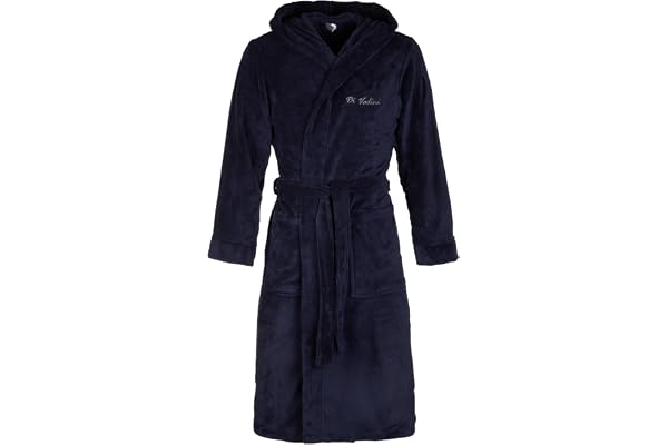 Di Vadini Florenz Peignoir à capuche pour homme et femme Unisexe I Vêtement de nuit en microfibre élégante Certifié Öko-Tex Standard 100 I Kimono avec couleurs et tailles XXS - 5XL