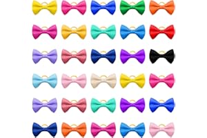 KMZ 30Pcs Mixed Colors Dog Hair Bows with Elastic Rubber Bands Cute Dog Grooming Bows Puppy Hair Accessories for Long Hair Pet Dogs Cats