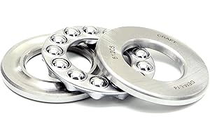 Parts and Parts Axialkugellager 51205 25x47x15mm, DIN 711, hohe axiale Lastaufnahme, einfache Montage, Rillen-Axiallager, langlebige Stahlkonstruktion, Verwendung in Wellen & mechanischen Geräten