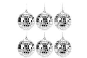 ‎COM-FOUR com-four® 6X Discokugel - Spiegelkugel zum Aufhängen - Disco Ball für Party - Partykugel für Silvester, Geburtstag, Mottoparty, Weihnachten oder Halloween - Ø 7 cm (Ø 7cm)
